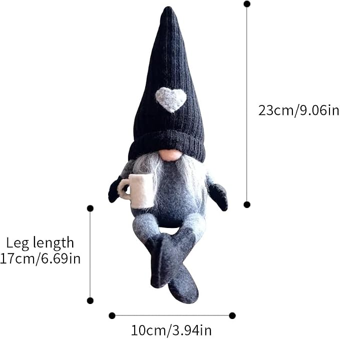 2 Pcs Coffee Gnomes Plush Bar Decor, Handmade Swedish Tomte Gnomes Gifts - Image 5