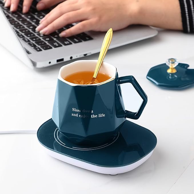 Coffee Warmer for Desk, with Mug Set. Cup Warmer Tea Warmer, Electric Beverage - Image 2