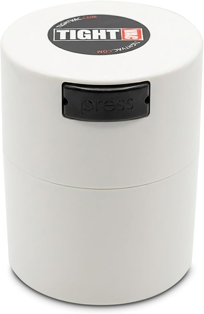 Tightvac - Premium Airtight Herb Storage Container - Holds ½ oz to 3 ounces - by Tightpac+America+Inc.