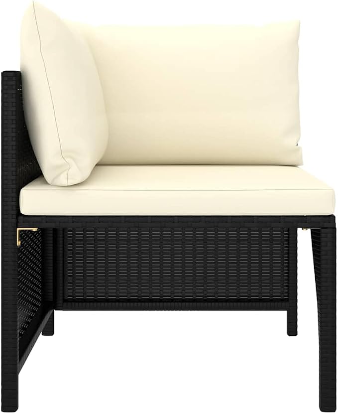 8 Piece Patio Lounge Set with Cushions, Modular Poly Rattan Outdoor Furniture - Image 4