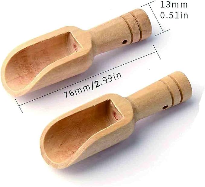 Arroyner 20 PCS Mini Wooden Spoon Mini Bamboo Spoons Small Bath Salt Spoon - Image 2