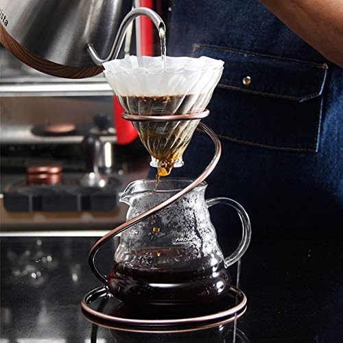 Reusable Metal Pour Over Coffee Dripper Stand Circinate Shaped - Image 5