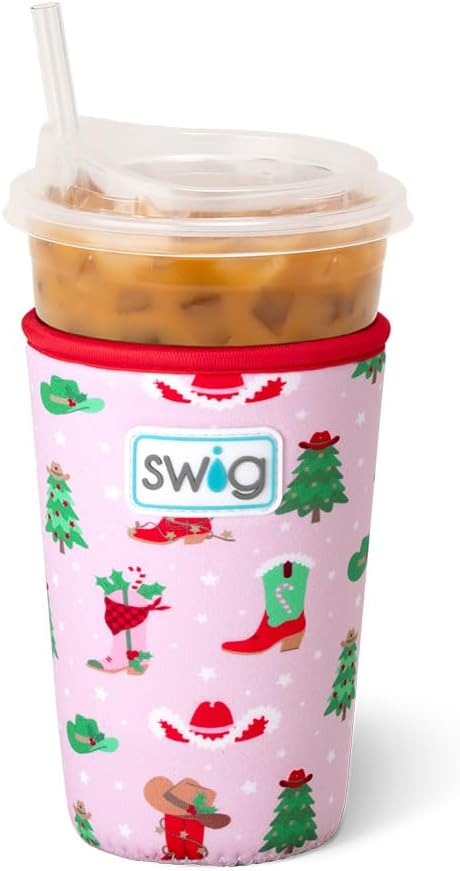 Swig Life Medium Iced Cup Coolie, Standard 22oz Iced Coffee Cup Insulator Sleeve by SwigLife