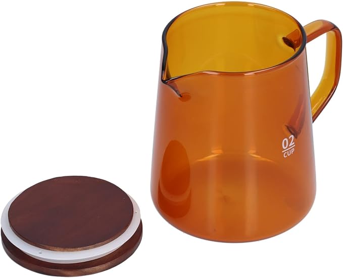 Small Glass Carafe, 16.9oz Glass Coffee Server Manual Pour over Coffee Beaker - Image 9