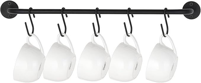 Mkono Mug Holder Wall Mounted Coffee Cup Rack Hanger Modern Metal by Mkono