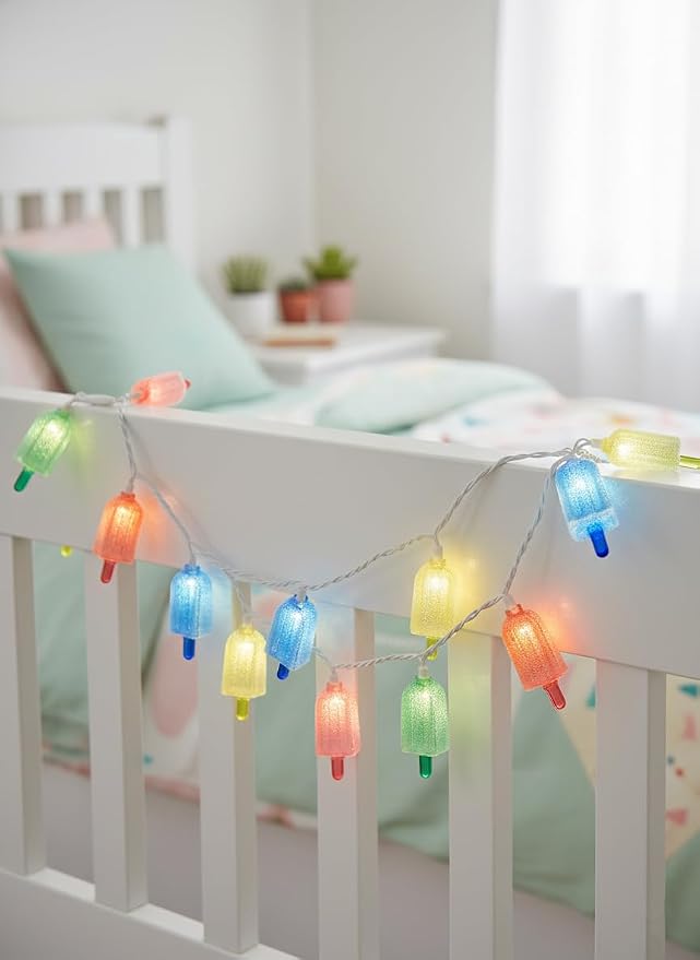 10 LED Popsicle String Lights, Indoor Outdoor Plug in Fairy Lights - Image 8