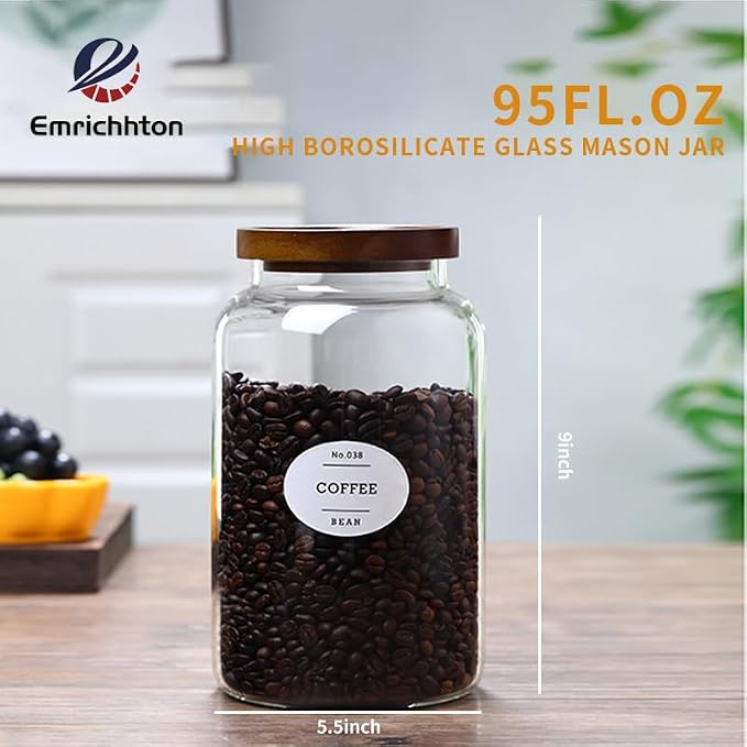 2-pack 3/4 gallon glass storage container - Image 2