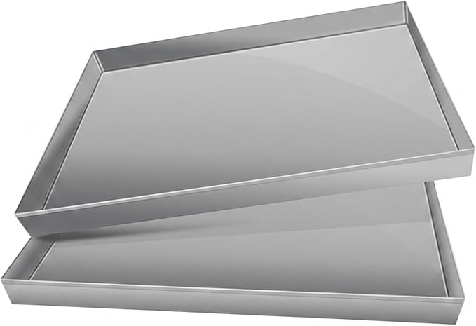 Stainless Steel Drip Tray, Rectangular Condensation Catch Pan by Unknown