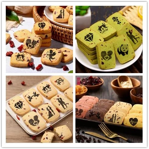 46 Coffee Stencils+2 Mesh Powder Shakers, Cake Baking Templates Coffee - Image 8
