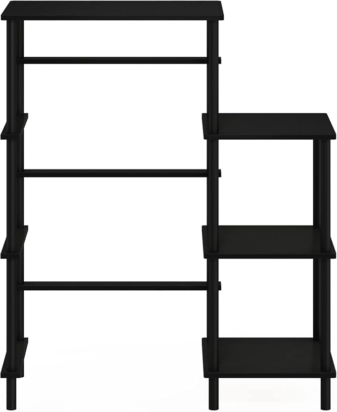 Furinno Turn-N-Tube Toolless Kitchen Storage Shelf Tall, Americano/Black - Image 6