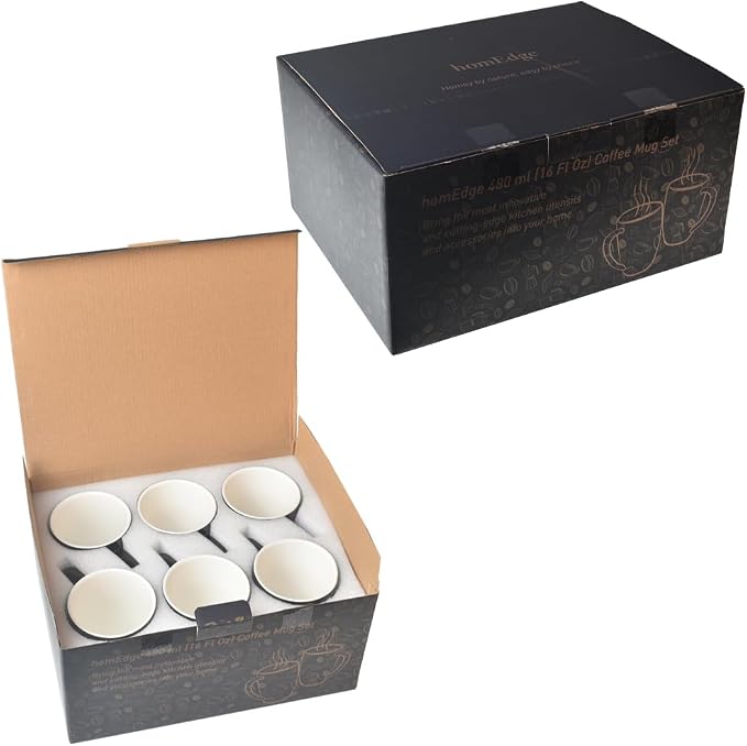 homEdge Porcelain Mug Set, 16 Ounces Cup - Image 7