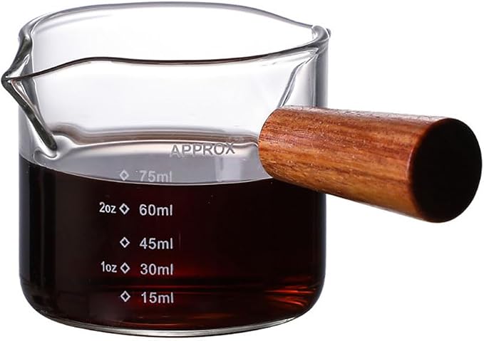 Espresso cup, small milk cup, side handle double V-mouth glass measuring cup - Image 7