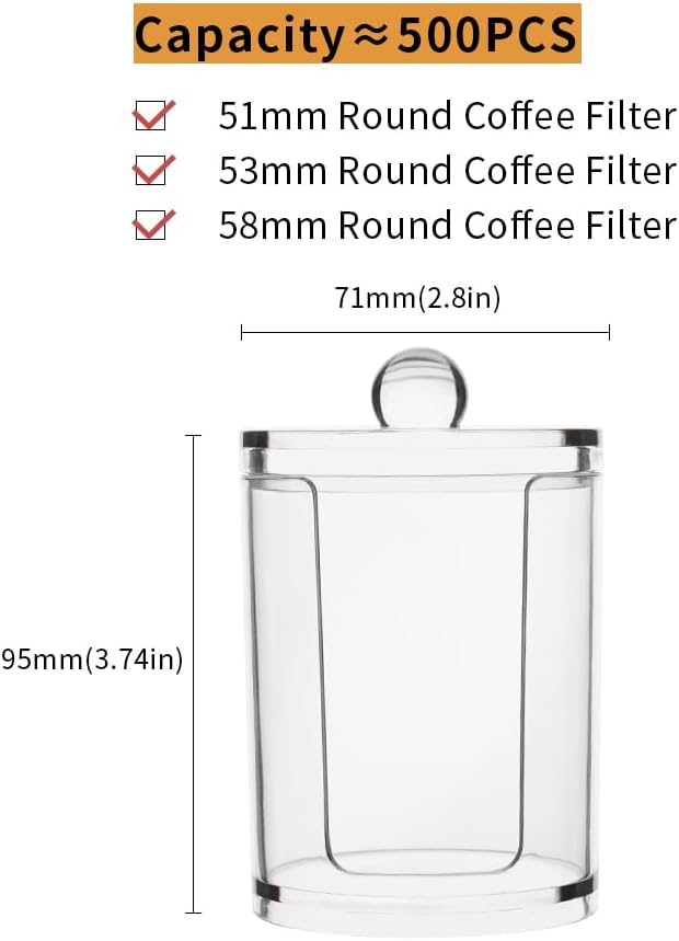watchget Espresso Paper Filter Holder Coffee Filter Storage Container - Image 2