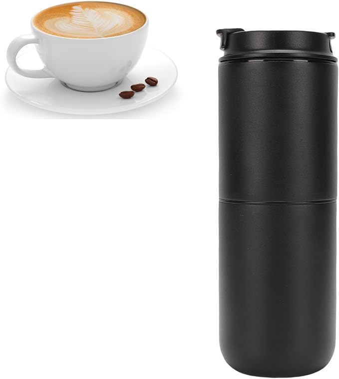 Portable Coffee Maker Machine, 350ml Travel All in One Coffee Bean Grinder and - Image 2