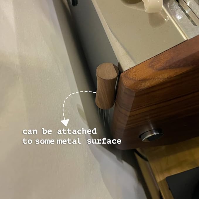 Handmade American Walnut WDT Tool V2.0 Built-in Magnet, Espresso Distribution - Image 7