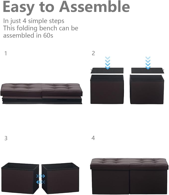 AmasSmile Footrest Ottoman Bench - Image 7