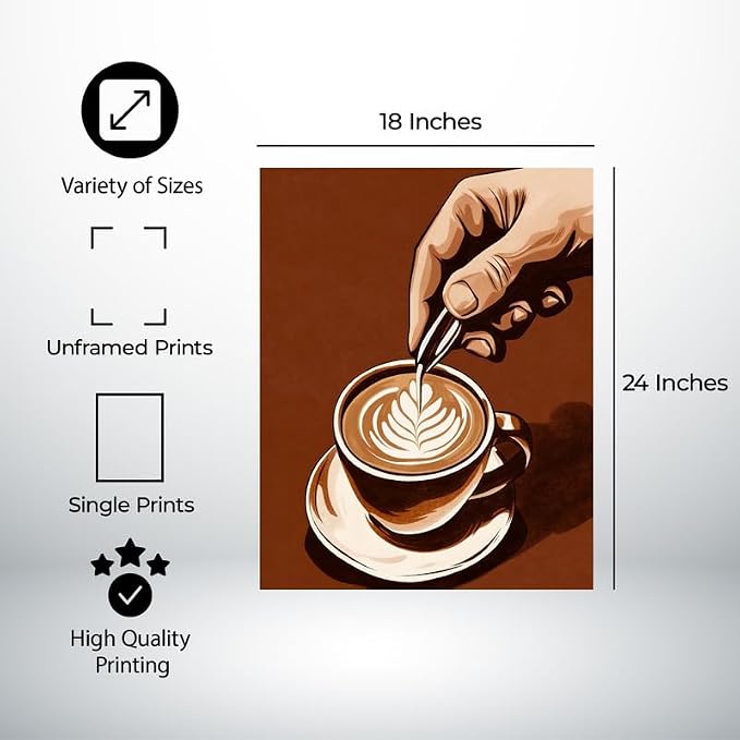 Lawrence Williams Designs Latte Art Coffee Poster - Image 2