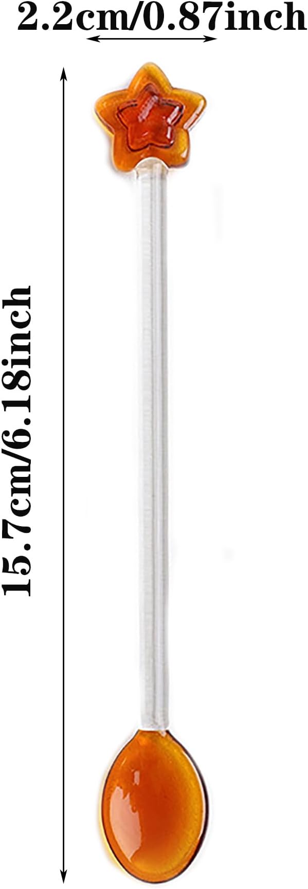 Coffee Glass Spoon, 6.2inch Crystal Clear Stirring Spoons Swizzle Sticks - Image 4