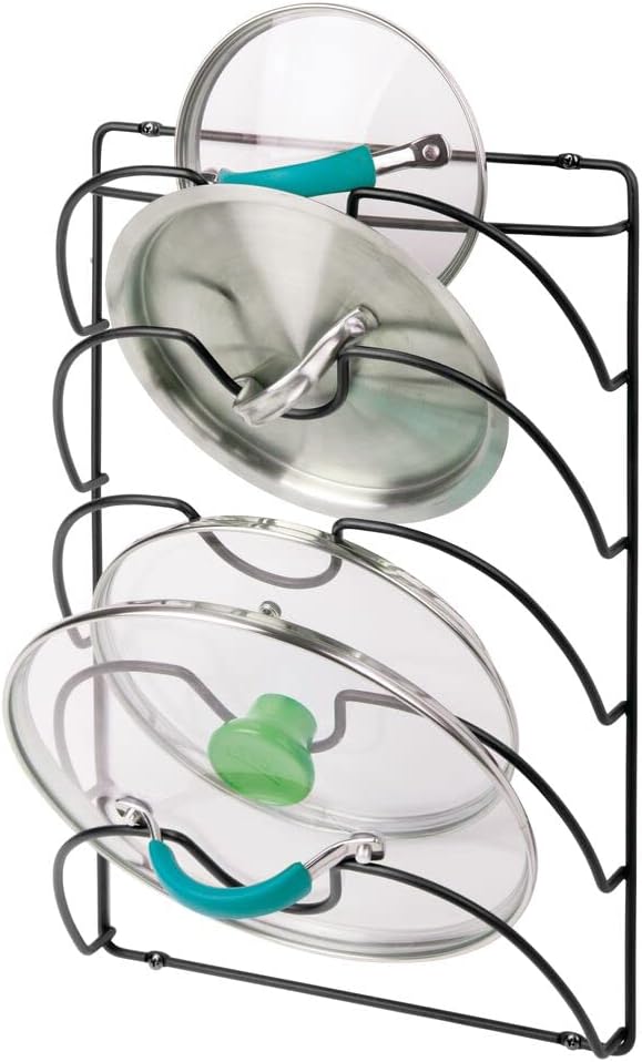 mDesign Metal Wire Pot and Pan Lid Rack Organizer by mDesign