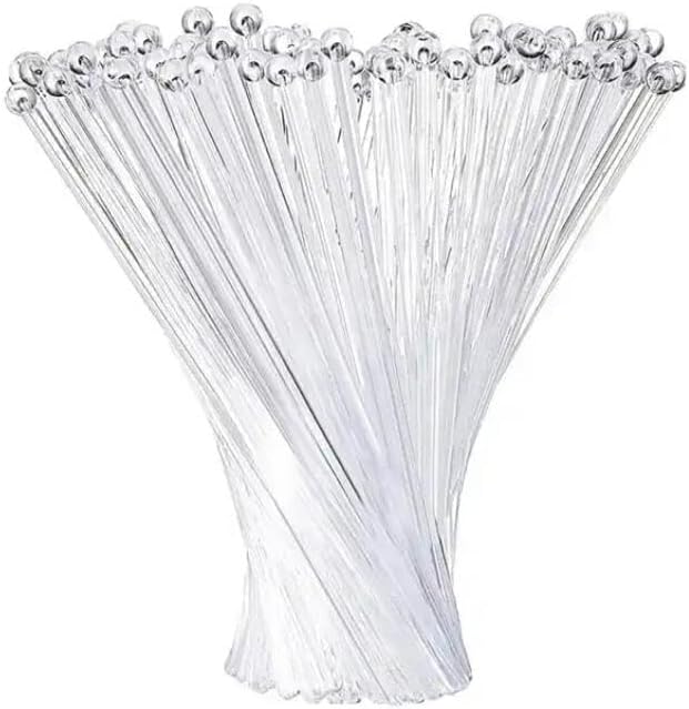 Brccee AC 100PCS 7 Inches Cocktail Swizzle Sticks, Ball Head Round Top Crystal by BrcceeAC
