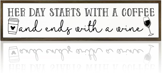 Coffee Wood Signs, Farmhouse Home Kitchen Decor, Rustic Coffees Bar Decors by WKYAER