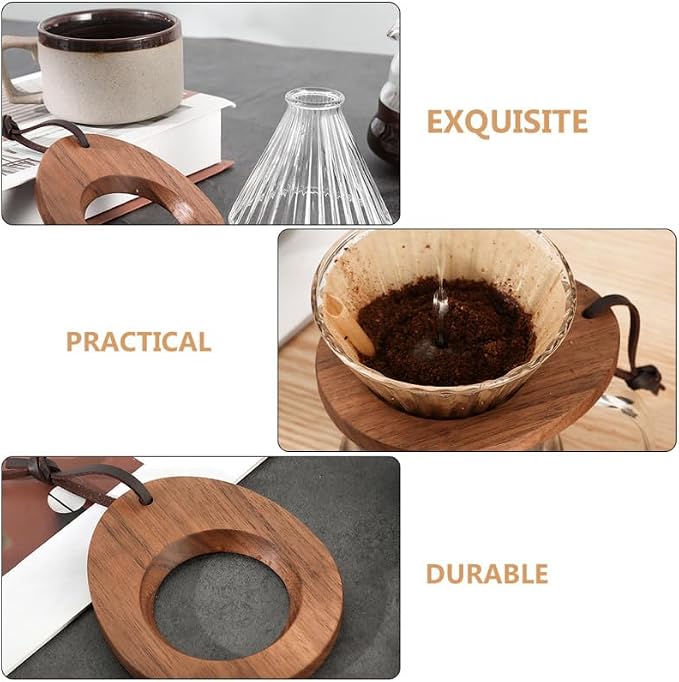 IMIKEYA Wooden Coffee Dripper Stand Coffee Maker Stand | Coffee Dripper Stand - Image 9