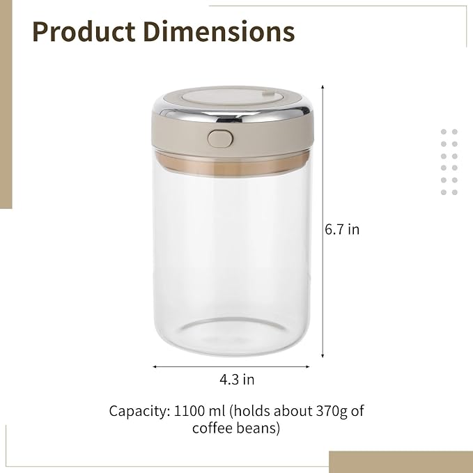 Homaisson Large Airtight Coffee Canister 37oz - Image 4