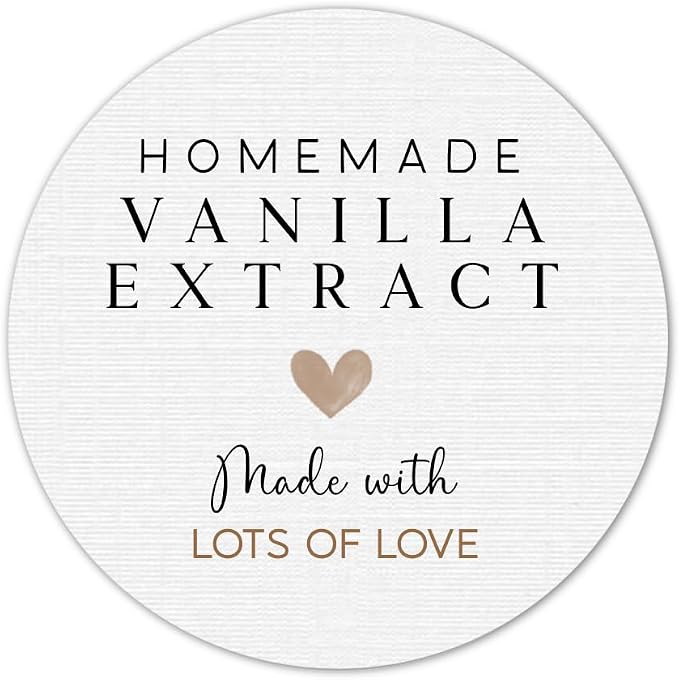 Homemade Vanilla Extract Labels 2" Round Stickers by Unknown