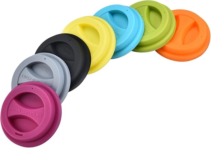 Coffee Mug Lids, KSENDALO Thicker Eco Reusable Silicone Travel Mug Lids - Image 6
