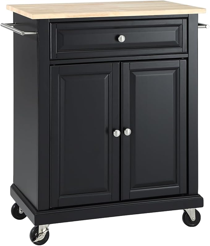Crosley Furniture Compact Wood Top Small Rolling Cart by CrosleyFurniture