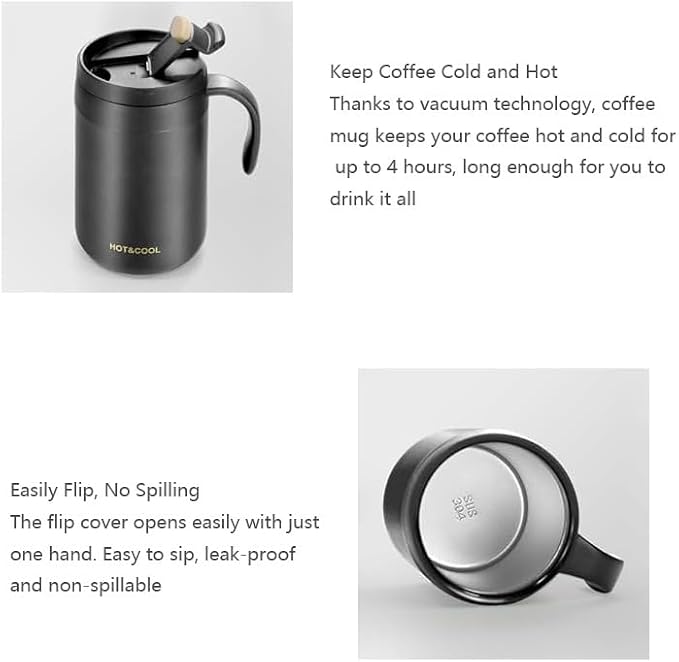 Portable Pour Over Coffee Maker Set, 304 Stainless Steel Vacuum Insulated Mug - Image 3