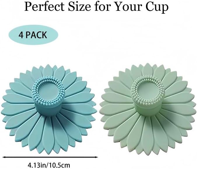 Sunflower Silicone Cup Covers, Reusable & Flexible Mug Covers and Silicone Lids - Image 2