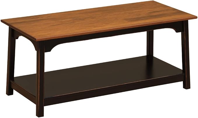 Peaceful Classics Rustic Wood Shaker Coffee Table Amish Furniture, 2 Tier by PeacefulValley