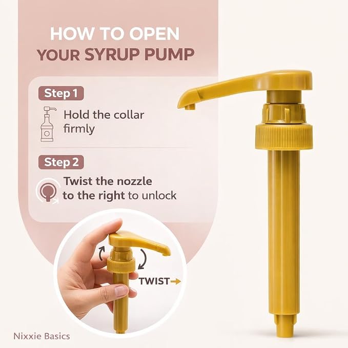 Coffee Syrup Pumps 750ml / 25.4oz Fits Syrup Pump Dispensers - Image 2