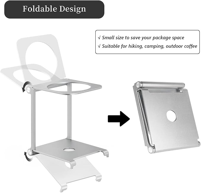 CAFEMASY Portable Espresso Coffee Maker Stand Pour Over Coffee Dripper Station - Image 2