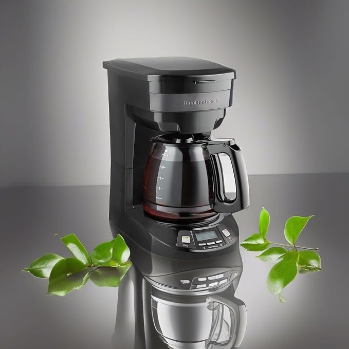 Hamilton Beach 12 Cup Programmable Drip Coffee Maker Machine, Regular & Bold - Image 5