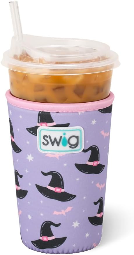 Swig Life Medium Iced Cup Coolie, Halloween 22oz Iced Coffee Cup Insulator by SwigLife