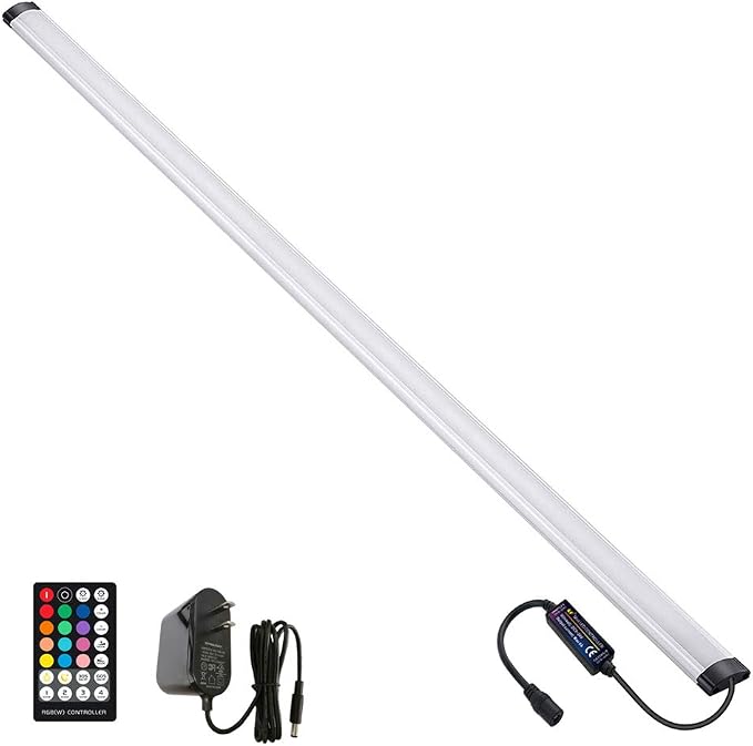Dimmable Under Cabinet Lighting, RGB LED Light Bar, RF Remote Control Lamp by LAIFUNI