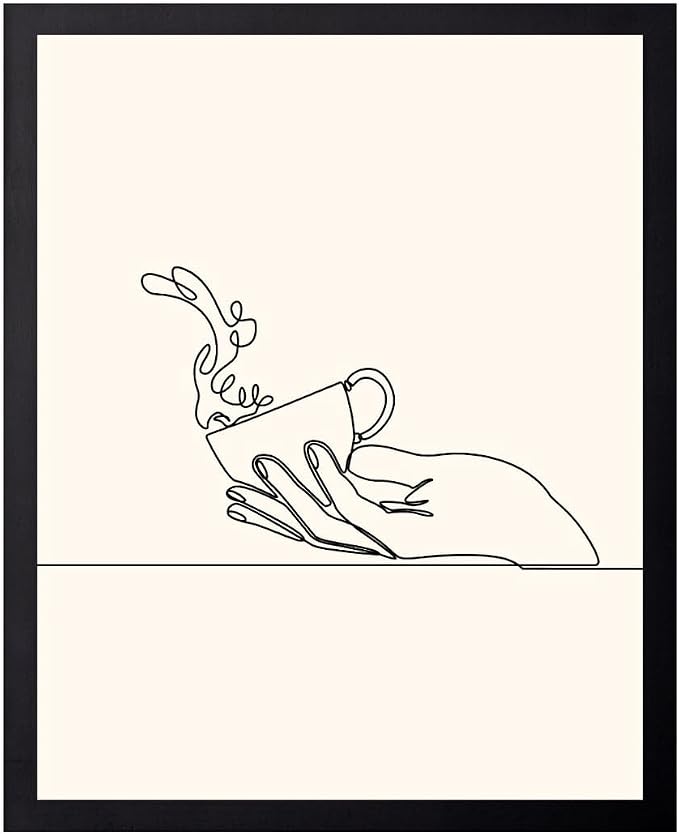 Lawrence Williams Designs Coffee Line Art Poster by LawrenceWilliamsDesigns