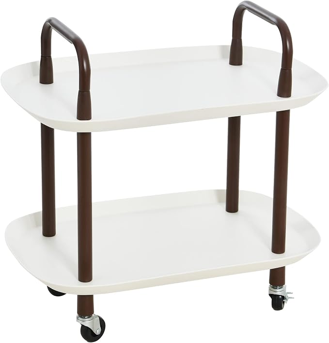 Main + Mesa Modern Plastic and Metal 2-Tier Trolley by MainMesa