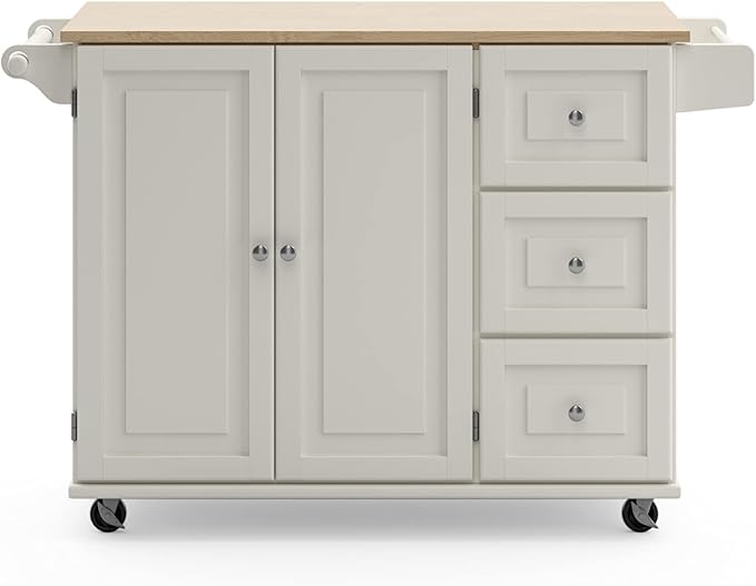 Homestyles Dolly Madison Off-White Mobile Kitchen Island Cart - Image 10