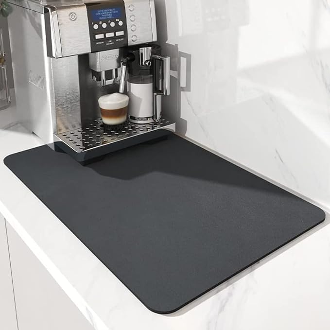 Coffee Mat Rubber Backed, Absorbent Coffee Maker Mat by WhSunVo