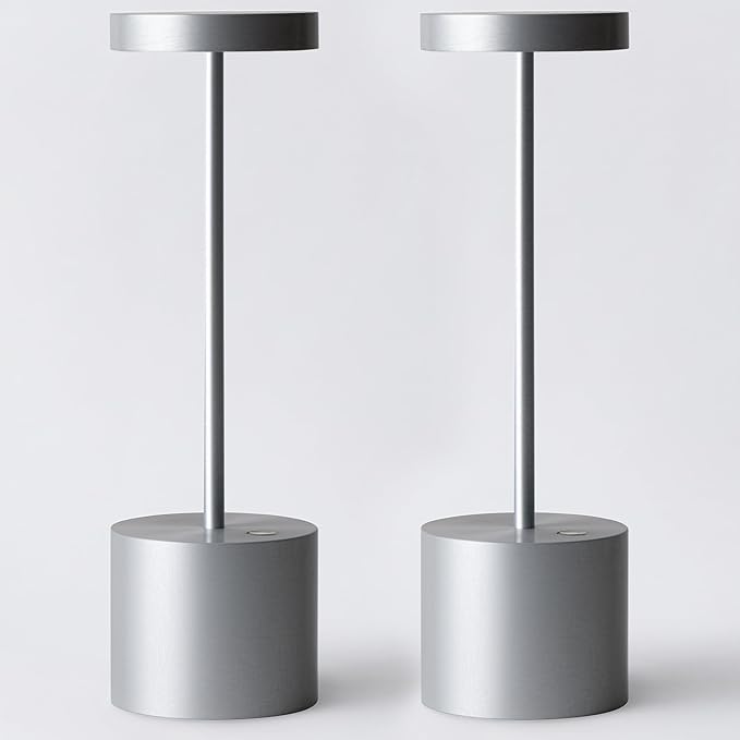 2 Pack Cordless Rechargeable Table Lamp, 3 Color Temperature & Dimmable by BarrycaLighting