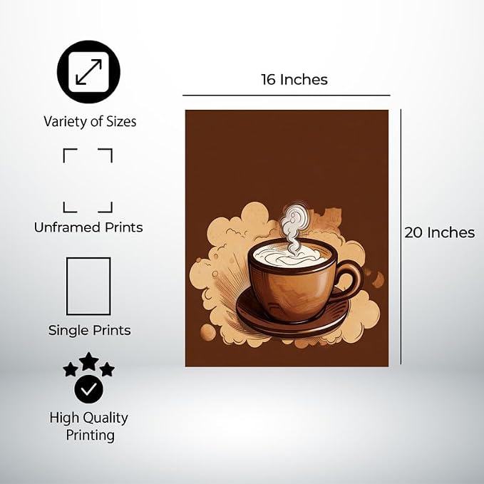 Lawrence Williams Designs Coffee Cup Illustration Poster - Image 2