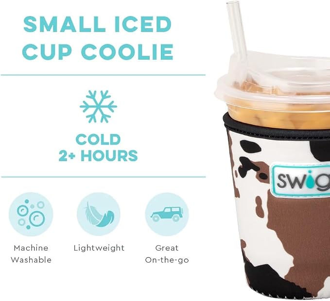 Swig Life Small Iced Cup Coolie, 16-20oz Iced Coffee Cup Insulator Sleeve - Image 4