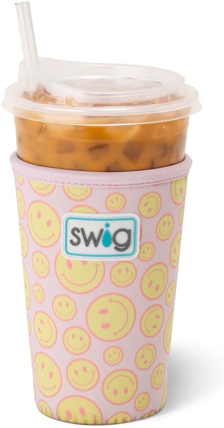 Swig Life Medium Iced Cup Coolie, Standard 22oz Iced Coffee Cup Insulator Sleeve by SwigLife