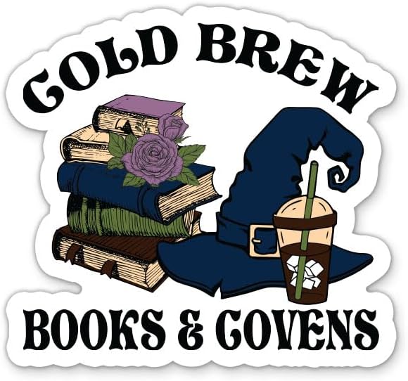 Cold Brew Books and Covens Sticker by Sticker+Mine