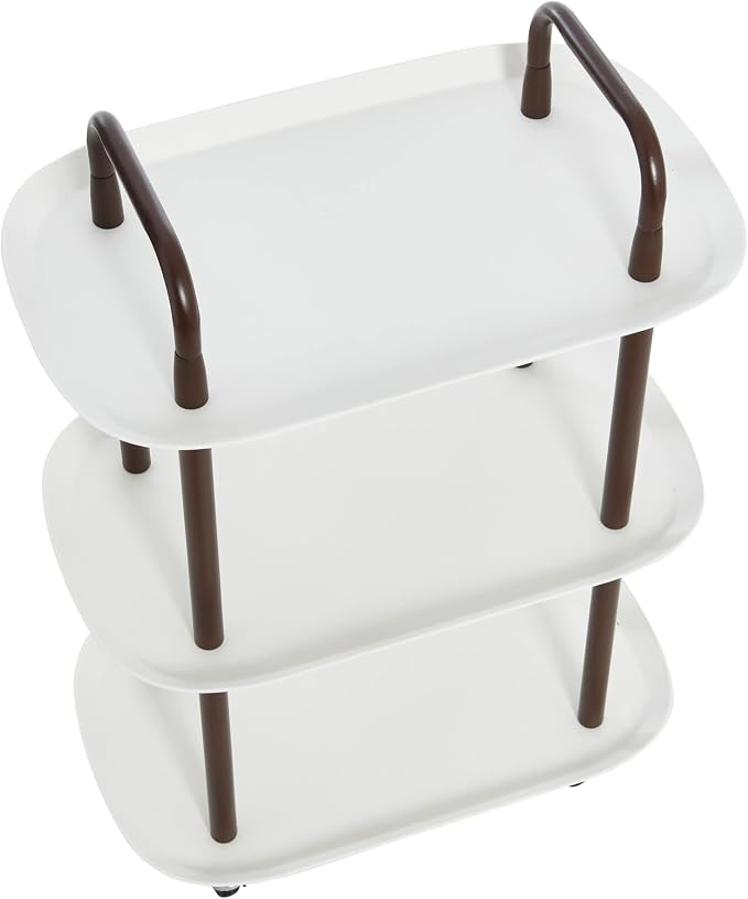Main + Mesa Modern Plastic and Metal 3-Tier Trolley - Image 5