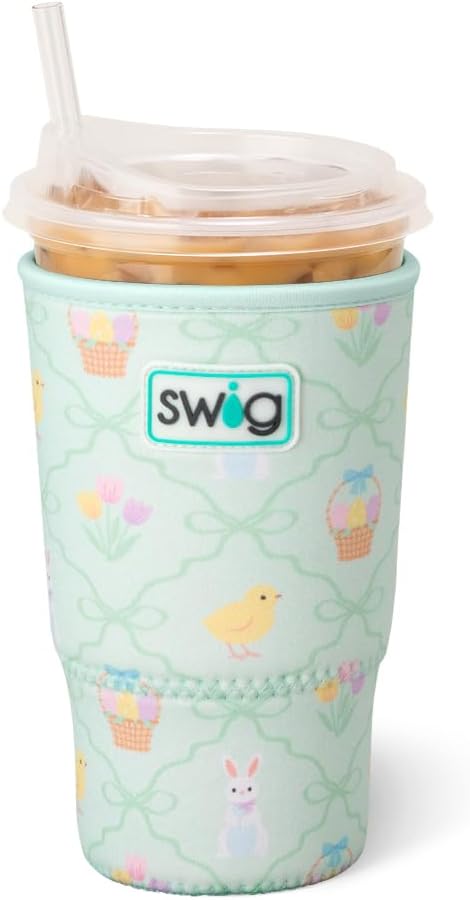 Swig Life Large Iced Cup Coolie, 30-32oz Iced Coffee Cup Insulator Sleeve by SwigLife