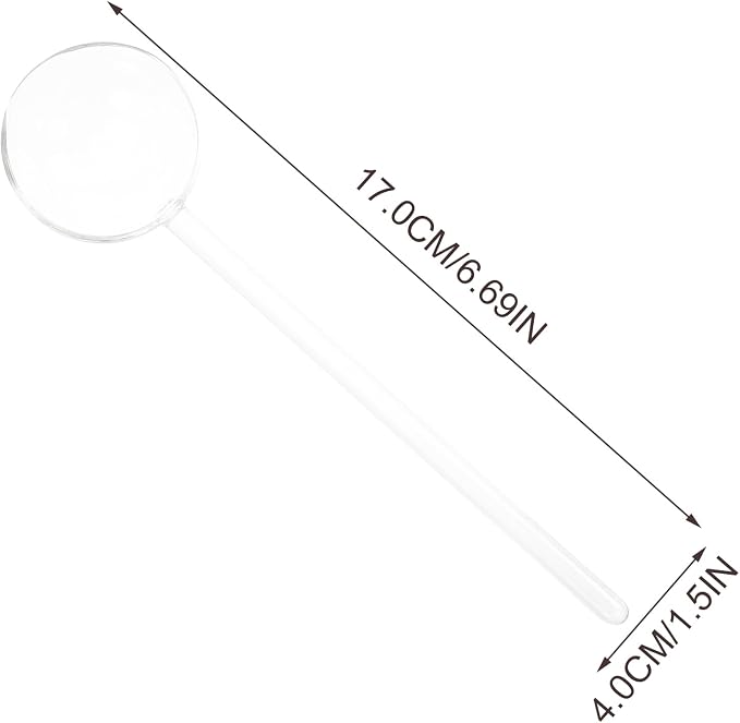 Amosfun Glass Dessert Spoons Set of 6 6.69In Long Handle Heat Resistant Spoon - Image 4